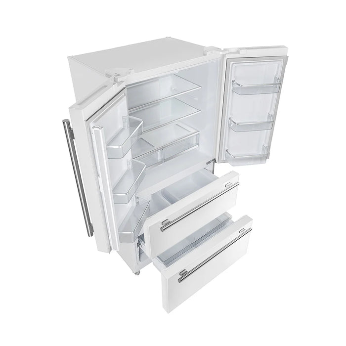 Forno 2-Piece White Kitchen Bundle - 30" Electric Range, 36" Bottom Freezer Refrigerator - View 33