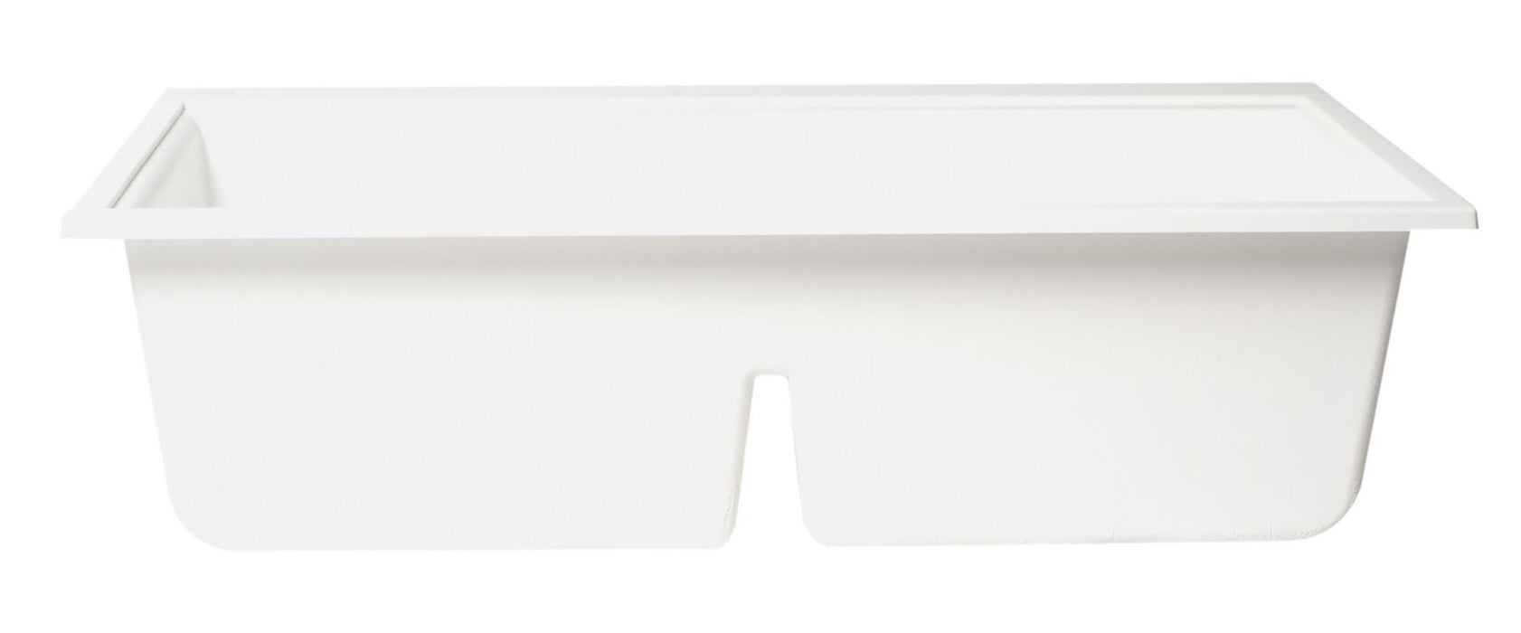 ALFI brand 33" Workstation Step Rim Double Bowl Sink, Accessories AB3418DBUM