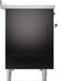 ILVE Nostalgie II 48" Electric Range, Glossy Black, Copper Trim UPI486NMPBKP ILVE