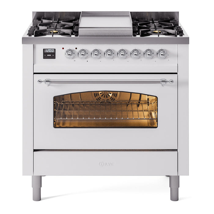 ILVE Nostalgie II 36" Dual Fuel Natural Gas Range, UP36FNMP