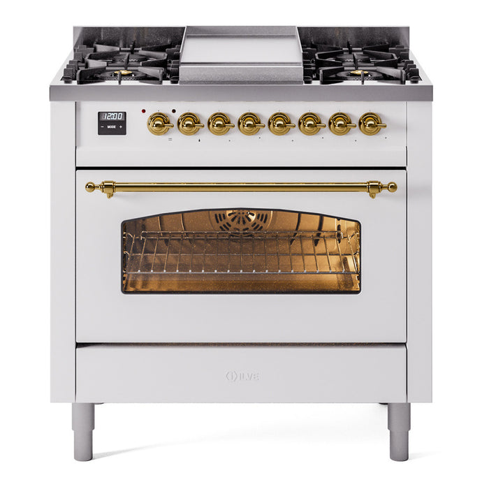 ILVE Nostalgie II 36" Dual Fuel Natural Gas Range, UP36FNMP