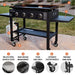 36 Inch Gas Griddle Cooking Station Outdoor Griddle Station with Side Shelf - Farmhouse Kitchen and Bath