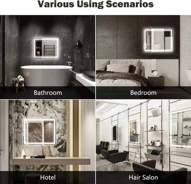 36 x 28 Inch Center Glow LED Bathroom Mirror