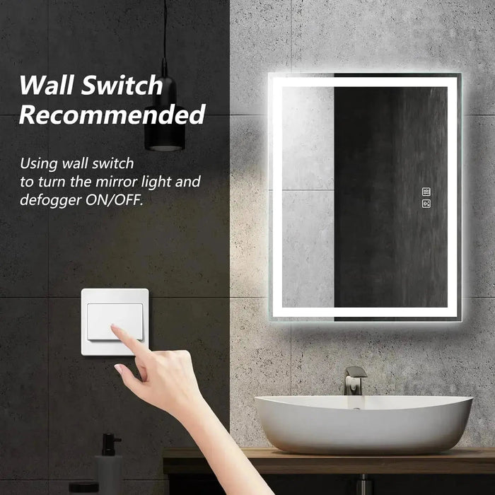 20 x 28  Inch Center Glow LED Bathroom Mirror
