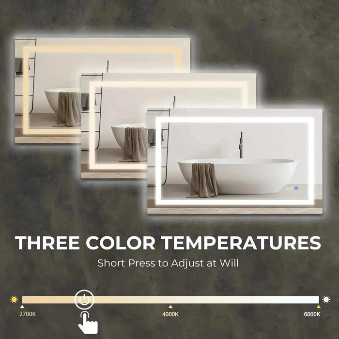 36 x 24  Inch Center Glow LED Bathroom Mirror