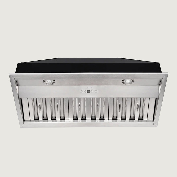 Nauxus 36" Range Hood Insert, Stainless Steel Kitchen Vent Hood with Dimmable LED Lights, 600CFM , NX-E90-36