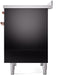 ILVE Nostalgie II 40" Electric Range, Glossy Black, Copper Trim UPDI406NMPBKP ILVE