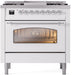 ILVE Nostalgie II 36" Dual Fuel Liquid Propane Range, White, Chrome Trim UP36FNMPWHCLP ILVE