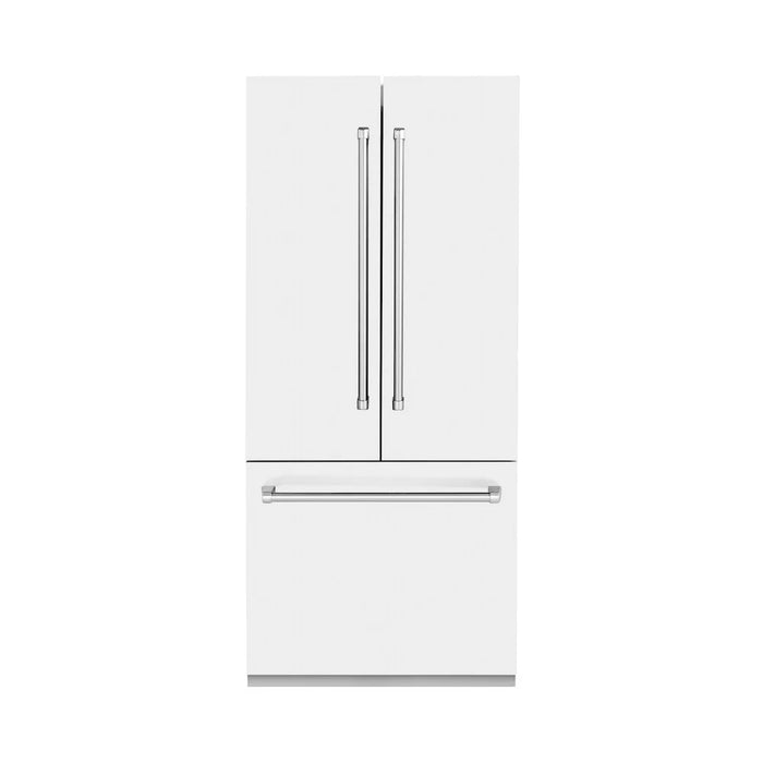 ZLINE 36" 19.6 cu. Ft. Panel Ready Built-In 3-Door French Door Refrigerator with Internal Water and Ice Dispenser RBIV-36