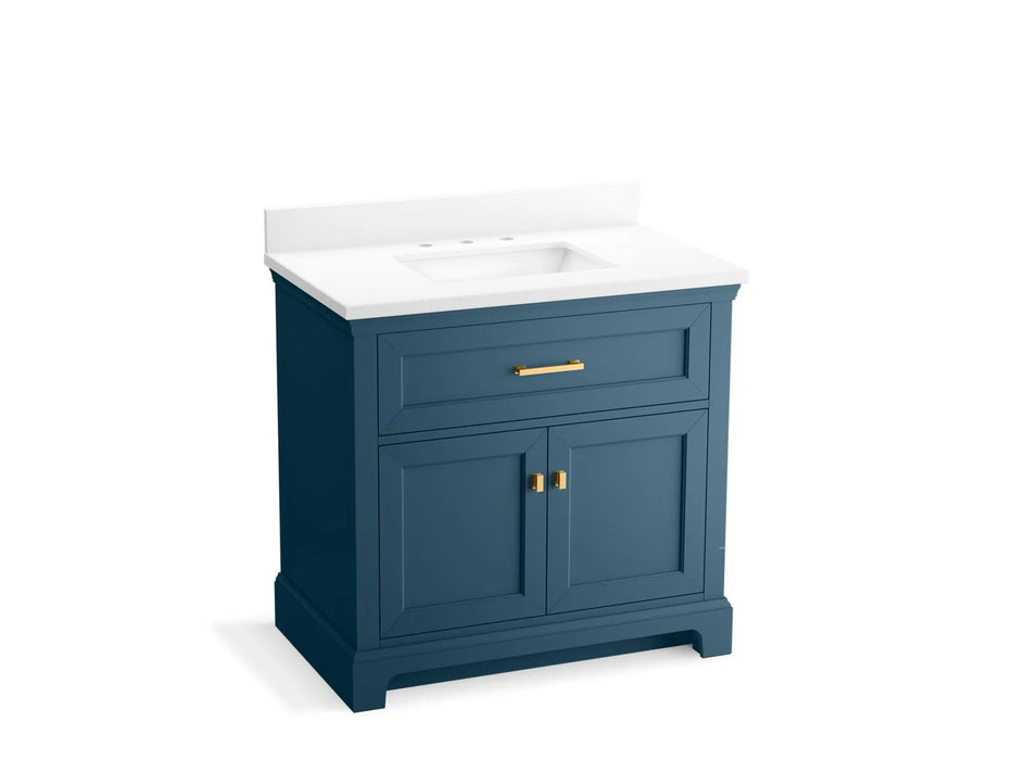 KOHLER Charlemont 36" bathroom vanity cabinet, sinks, quartz top K-29261-BD1
