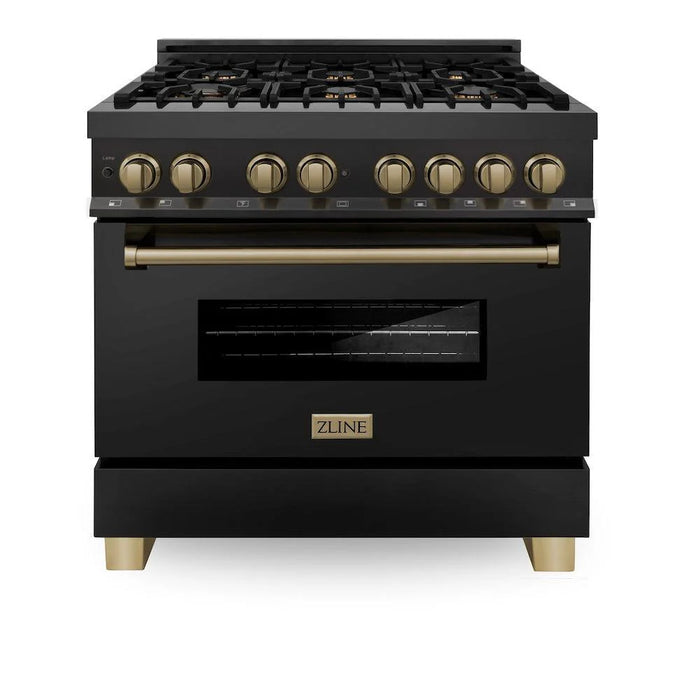 ZLINE Autograph Edition 36 in. Kitchen Package 4AKPR-RABRHDWV36-CB