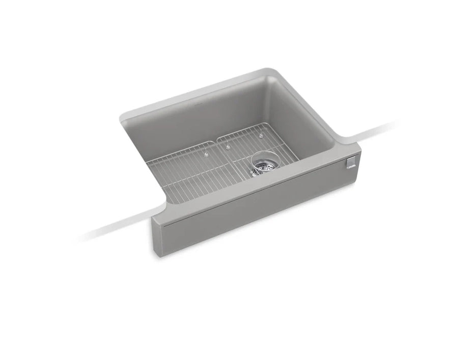 KOHLER Cairn 29-3/4" undermount single-bowl farmhouse kitchen sink, short apron K-25785