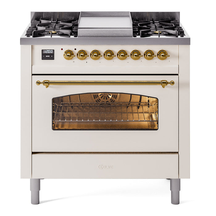 ILVE Nostalgie II 36" Dual Fuel Natural Gas Range, UP36FNMP