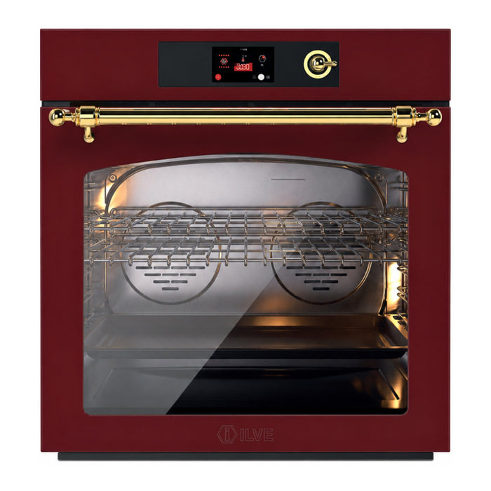 ILVE Nostalgie II 30" Pyrolytic Single Wall Oven UOV30NTPYBU
