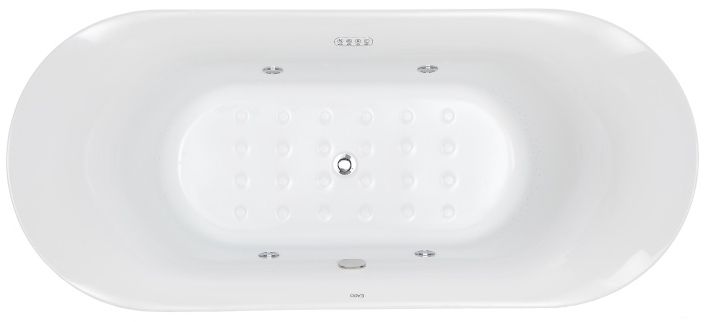 EAGO 74" White Free Standing Oval Air Bubble Bathtub AM1900