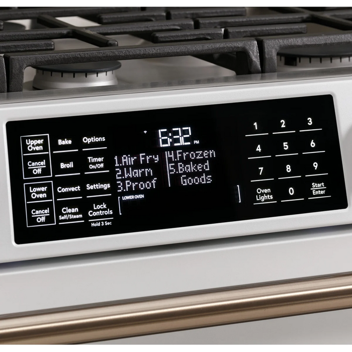 Cafe 30" Slide-In Smart Gas Range, CGS750P4MW2