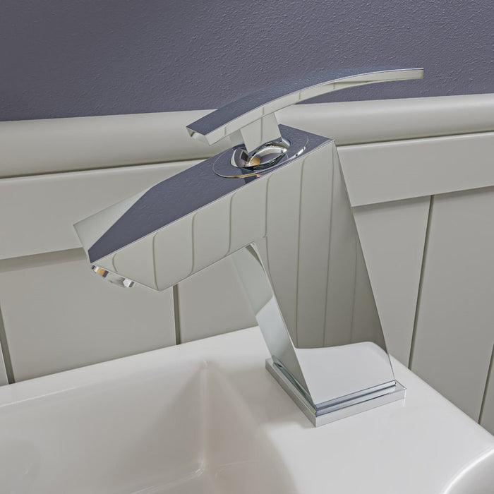 ALFI brand White 18" Small Wall Mounted Ceramic Sink, Faucet Hole ABC114