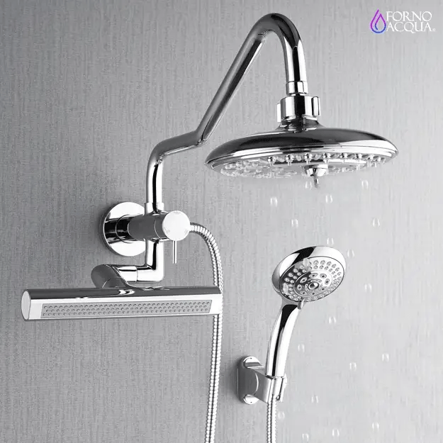 Forno Acqua AcquaFALL Mini Shower Head, Overhead Rainfall Shower SMW2CP-C2