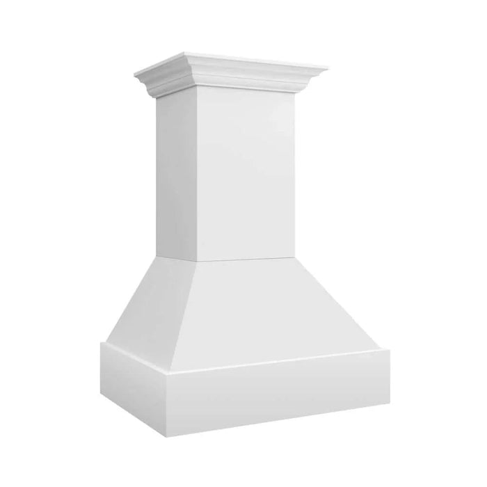 ZLINE Wooden Wall Mount Range Hood in Rustic Bright White Finish 355WW-30