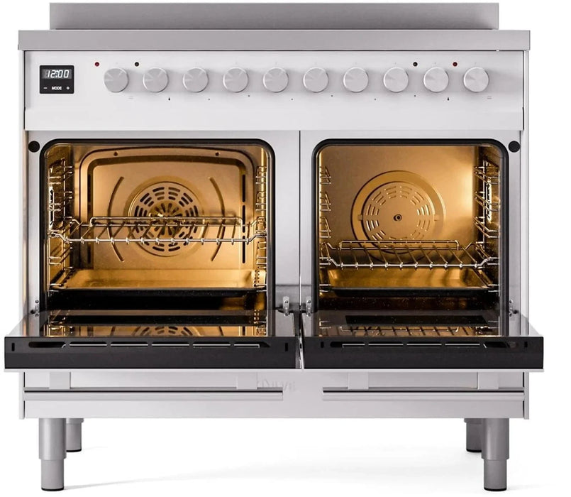 ILVE 40"Professional Plus Induction Range, White UPDI406WMPWH