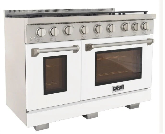 Kucht 48" Freestanding Professional Gas Range Liquid Propane KFX4800X/LP-W