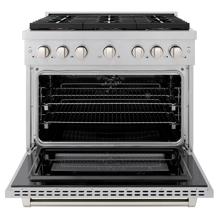 ZLINE 36" Paramount Dual Fuel Range DuoPro™ Cooktop, Electric Convection Oven PSDRSZ-BLM36-CB
