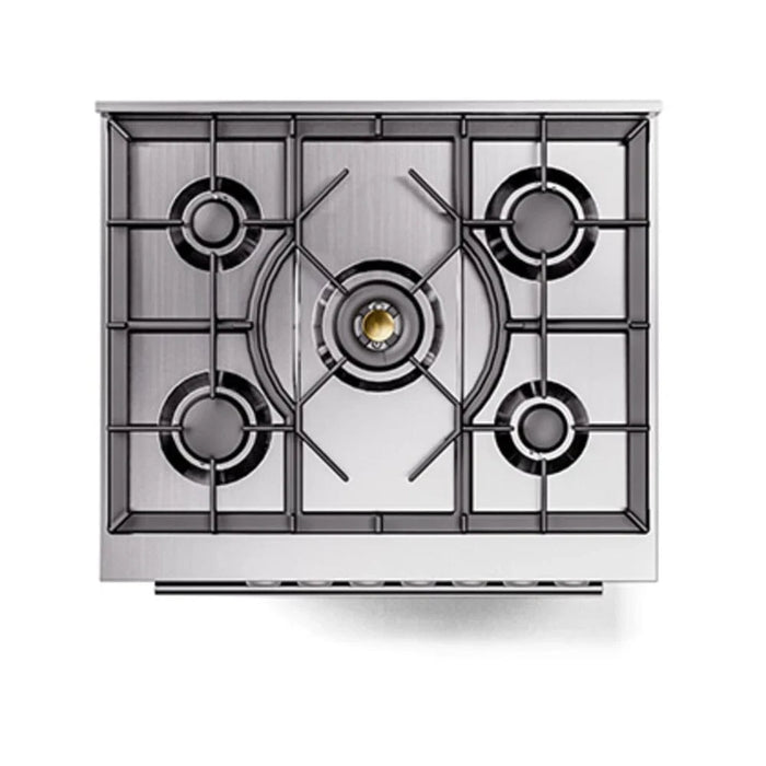 ILVE 30"Professional Plus Dual Fuel Range, Blue Grey UP30QMPBG