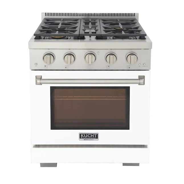 Kucht 30"  Professional Natural Gas Range, 4 Burners, KFX300-W