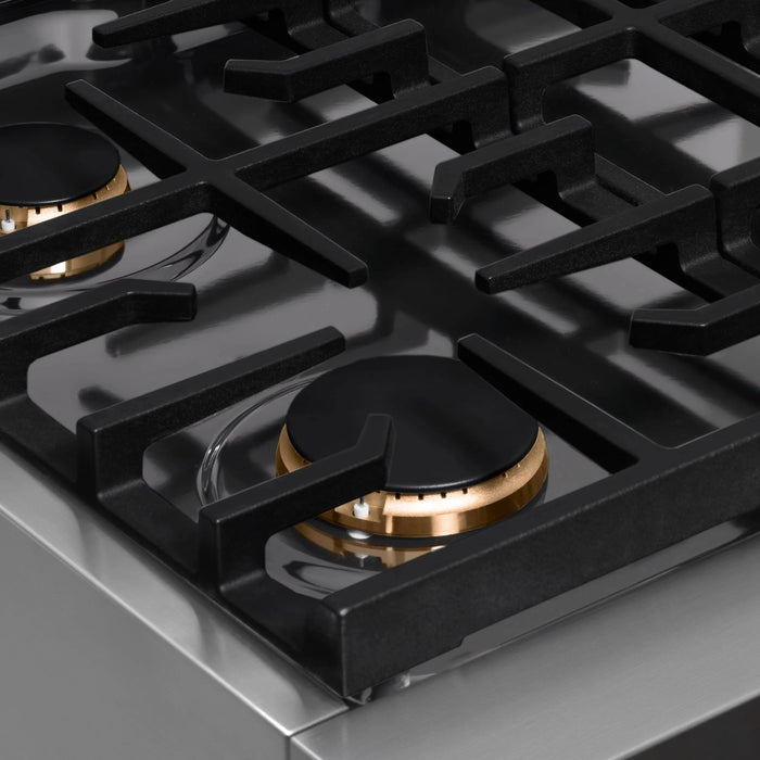 ZLINE 30" Paramount Gas Rangetop Stainless Steel Gold SRTZ-30-G