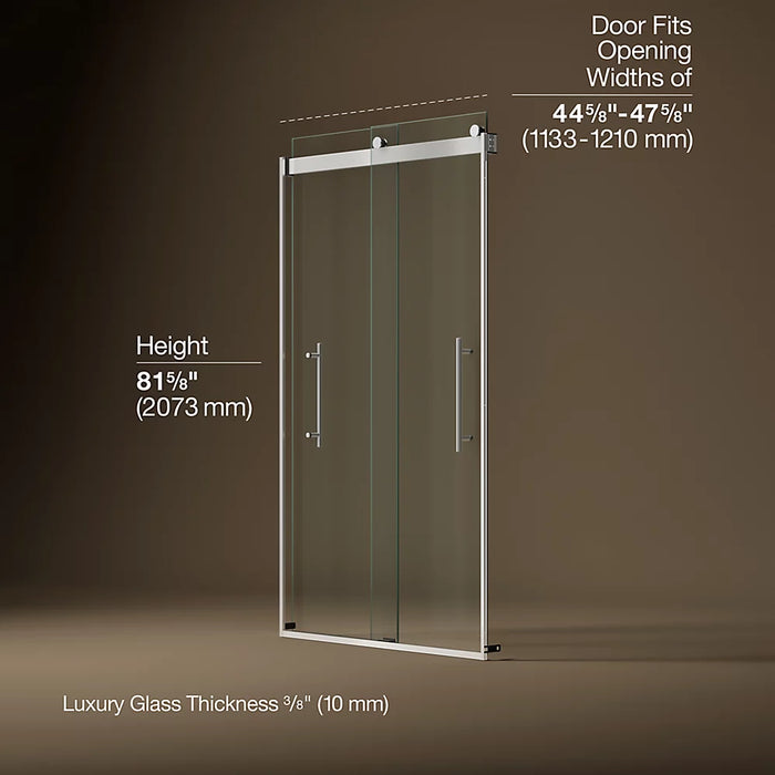 KOHLER Levity Plus Frameless Sliding Shower Door K-702427-L-SHP