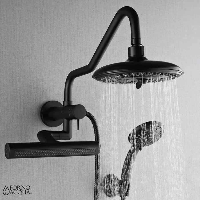 Forno Acqua AcquaFALL Mini Shower Head, Overhead Rainfall Shower SMW2BK-C8