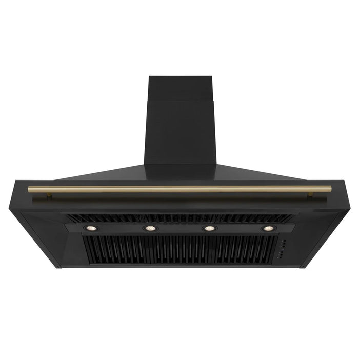 ZLINE 48" Autograph Black Stainless Wall Range Hood, BS655Z-48-CB