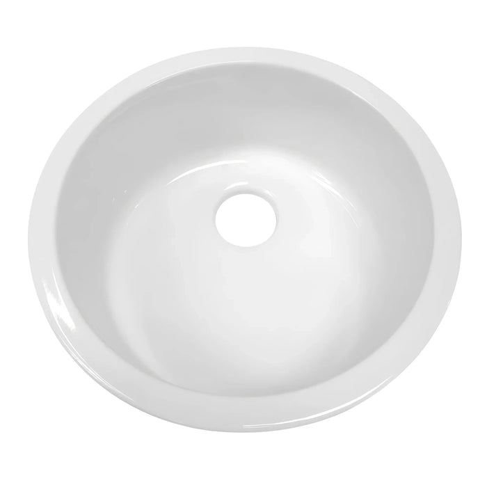 Whitehaus Elementhaus 18" Undermount Circular Single Bowl Fireclay Sink WHE1818R