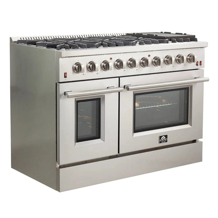 FORNO Appliance Package - 48" Gas Burner, Electric Oven Range and 60" Refrigerator FBDL-005-02CAUS