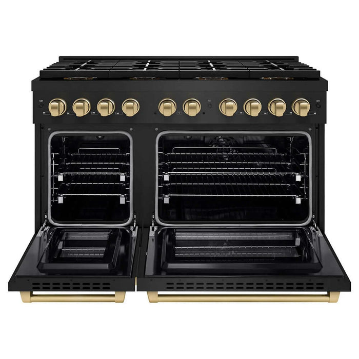 ZLINE 48" Paramount Gas Range DuoPro™ Cooktop, Dual Ovens PSGRBZ-48-CB