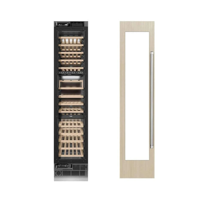 ZLINE 18" Triple Zone 68 Bottle Panel Ready Column Left Hinge Wine Cooler RBCWVL-18