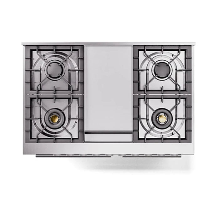 ILVE 40"Professional Plus Dual Fuel Range, Matte Graphite UPD40FQMPMG