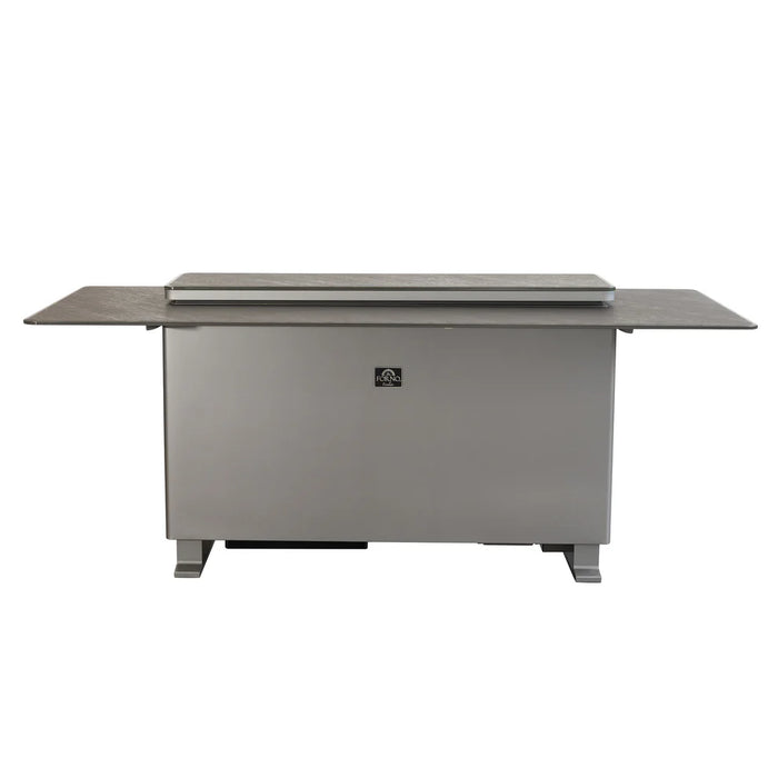 Elevato Smart Bar Table, Sandstone Black, fridge, freezer, Bluetooth control - Side View
