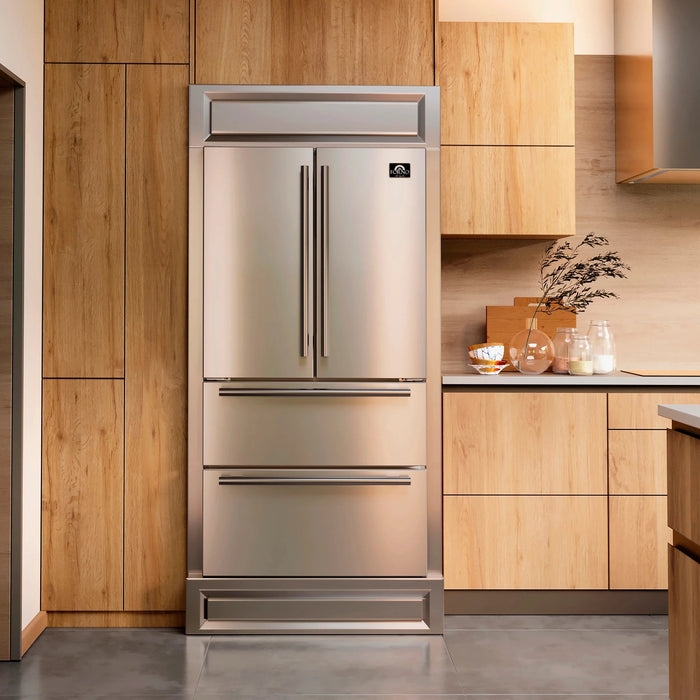 FORNO Moena 40" French Door Built-In Refrigerator FFRBI1820-40MG
