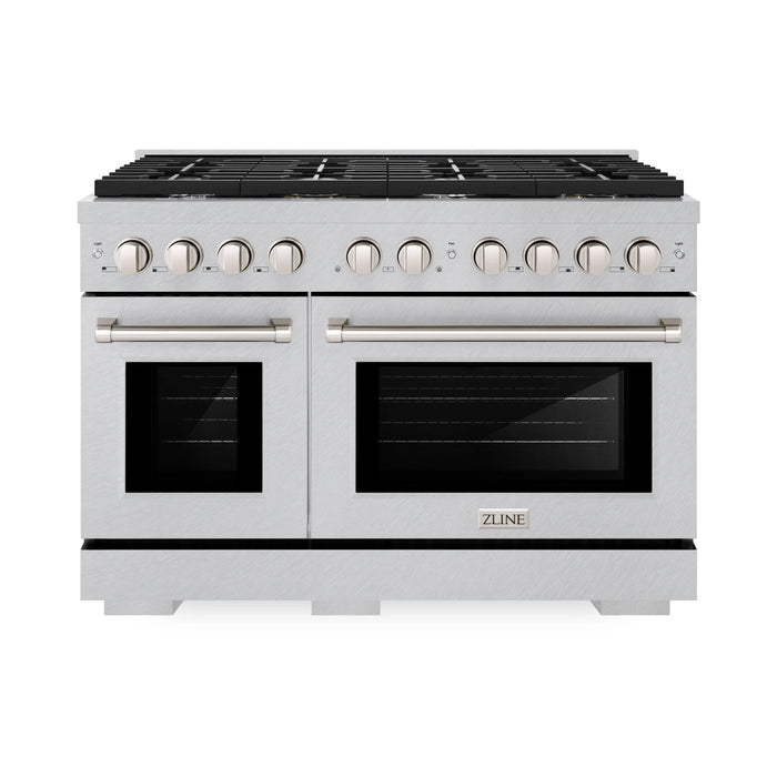 ZLINE 48"Paramount Dual Fuel Range DuraSnow® Stainless Steel SDRS-48