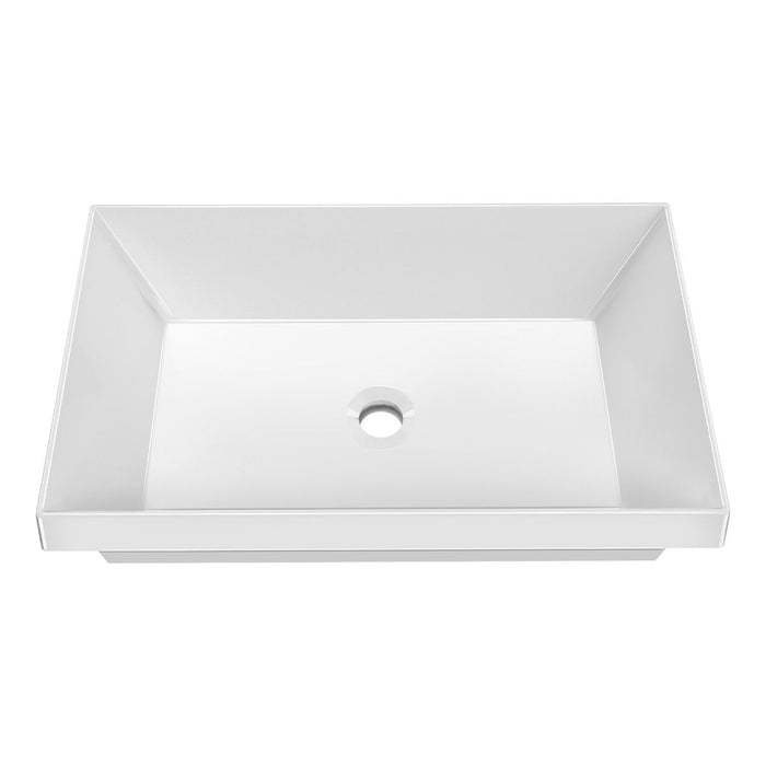 Whitehaus 24" Rectangular Semi-Recessed Basin, Center Drain Location B-AGS60