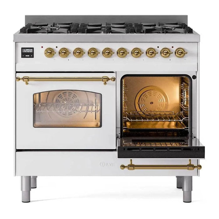 ILVE Nostalgie II Limited Edition 40" Dual Fuel Range White UPD406NMPWHG