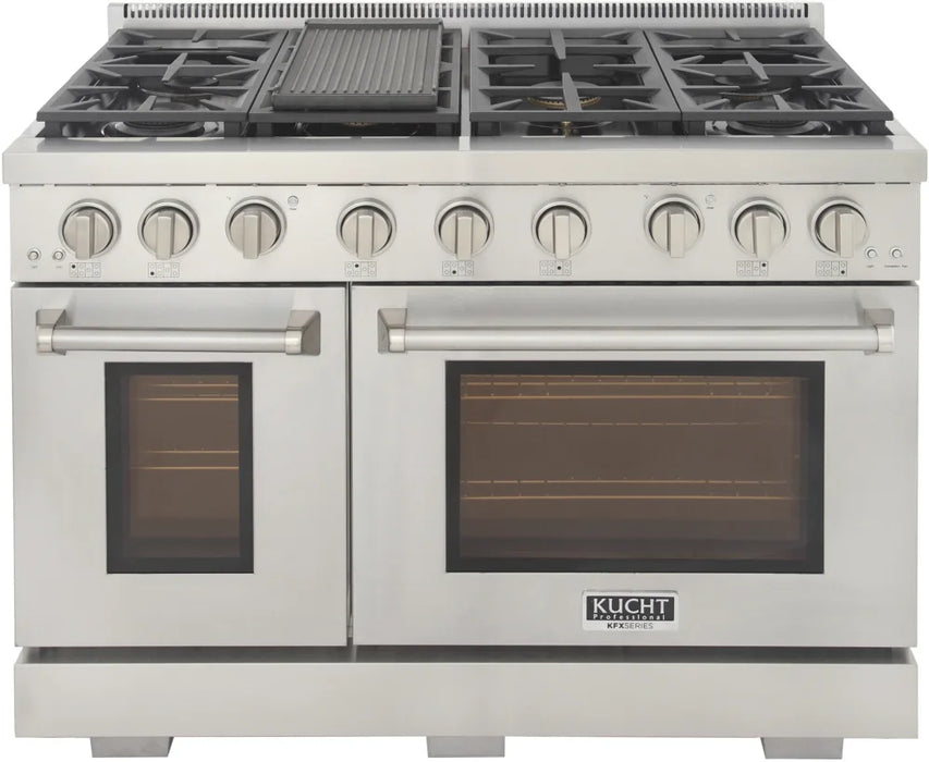 Kucht 48" Freestanding Professional Gas Range Liquid Propane KFX4800X/LP-S