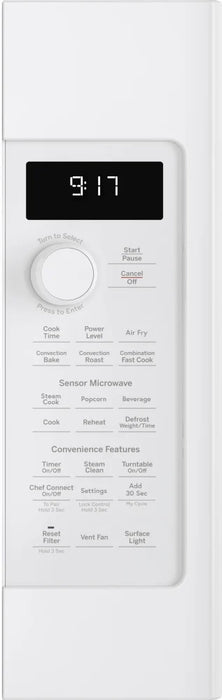 GE Profile 30" Convection Over-The-Range Microwave, White PVM9179DRWW