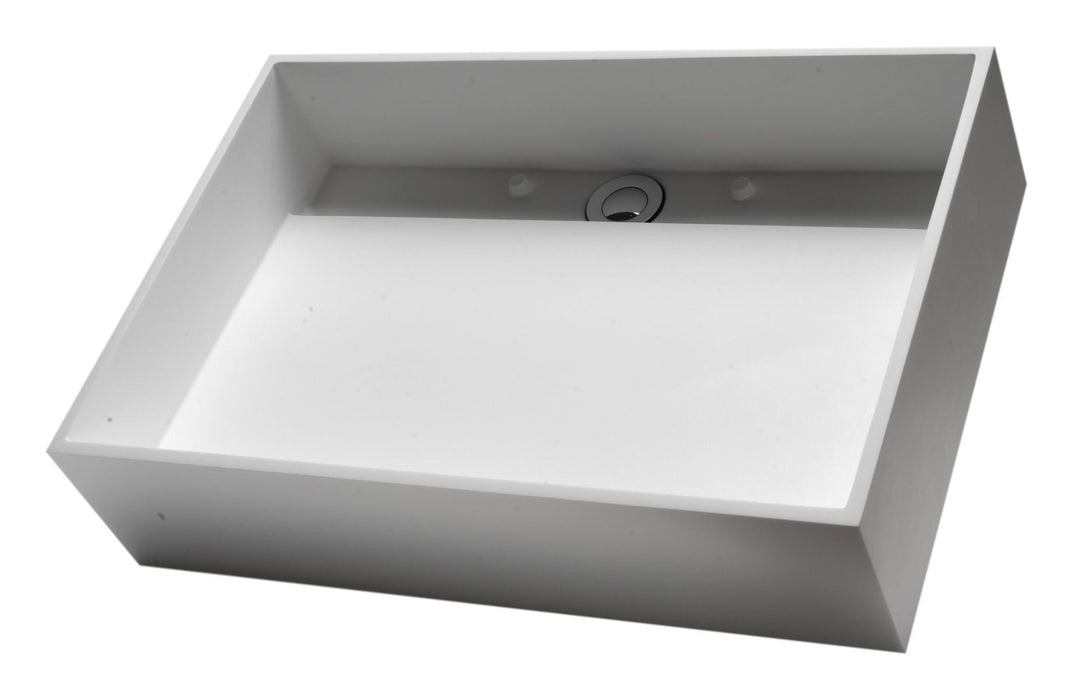 ALFI brand 20" White Matte Solid Surface Resin Sink ABRS2014