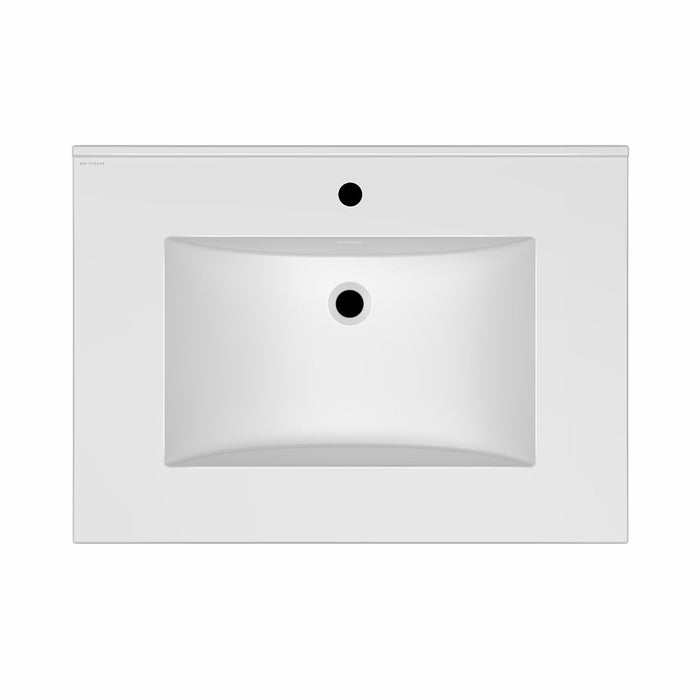 Whitehaus 31" Countertop Vanity Sink, Rect Bowl Single Faucet, Overflow WHCS3122-1H