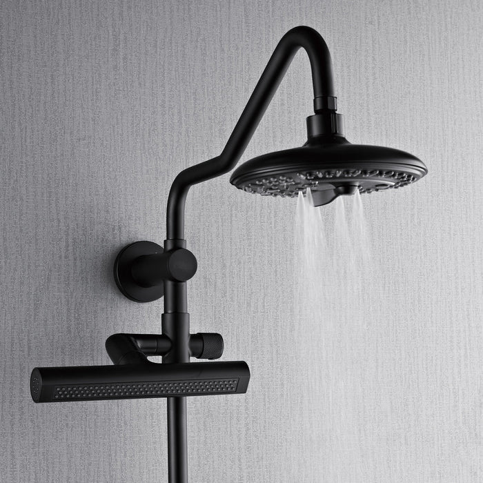Forno Acqua AcquaFALL Shower, Overhead Rainfall Shower, Handheld Shower Head SCW2BK-C2