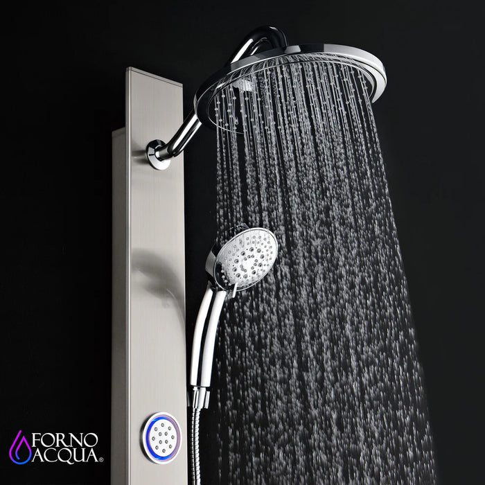 Forno Acqua AcquaSPA Shower Panel, Overhead Rainfall Shower, Handheld Shower Head SL31BC-L8