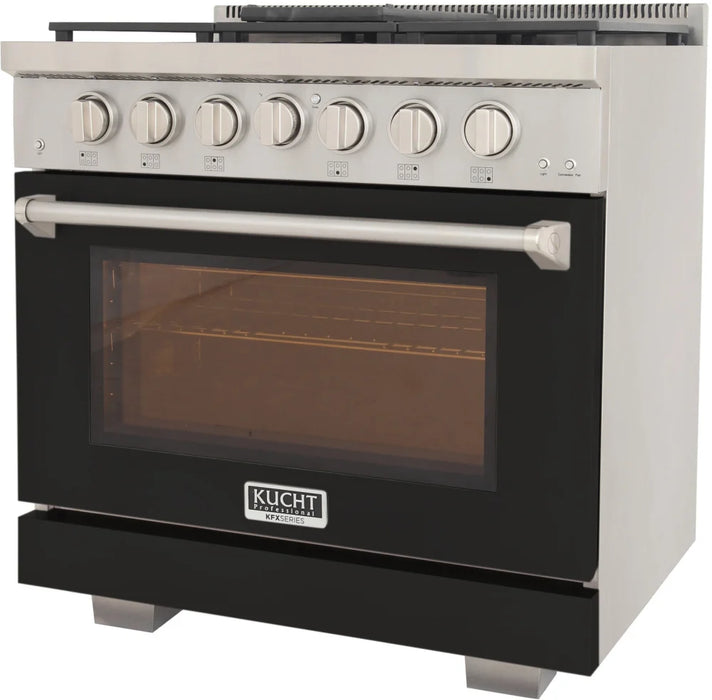 Kucht 36" Freestanding Professional Gas Range KFX3600X-BK