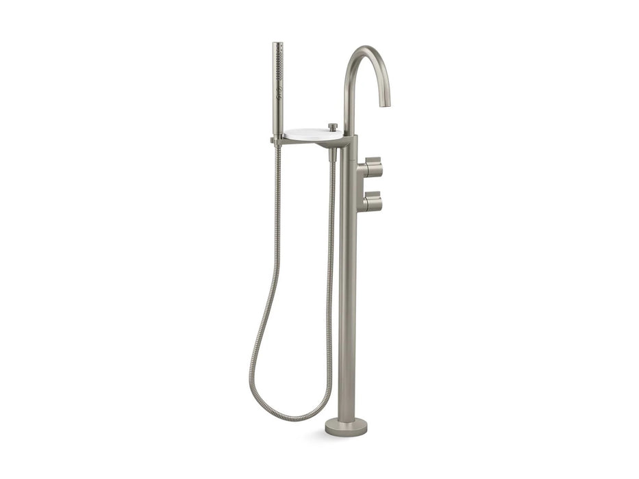 KOHLER Components Floor-mount bath filler trim, lever handles, handshower K-T77984-4